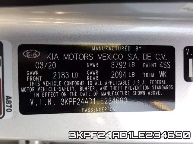 3KPF24AD1LE234690 фото 2