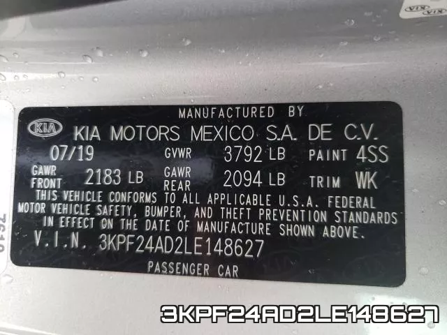 3KPF24AD2LE148627 фото 2