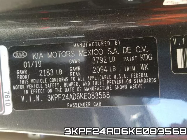 3KPF24AD6KE083568 фото 2