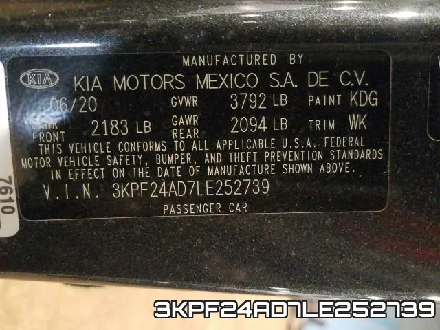 3KPF24AD7LE252739 фото 2