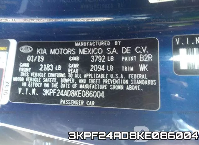 3KPF24AD8KE086004 фото 9