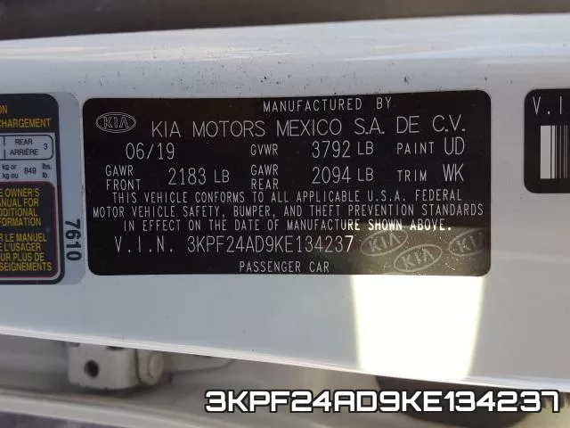 3KPF24AD9KE134237 фото 2