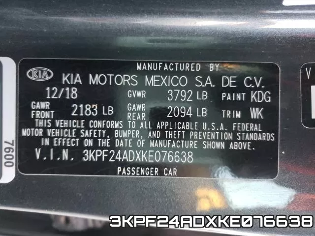 3KPF24ADXKE076638 фото 2