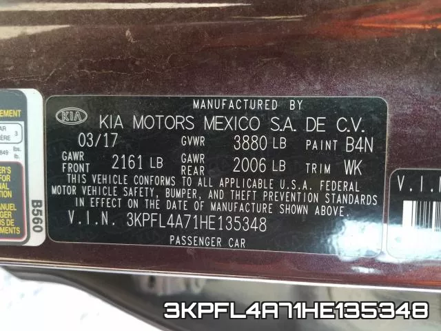 3KPFL4A71HE135348 фото 2