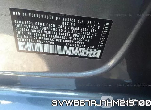 3VWB67AJ7HM219700 фото 10