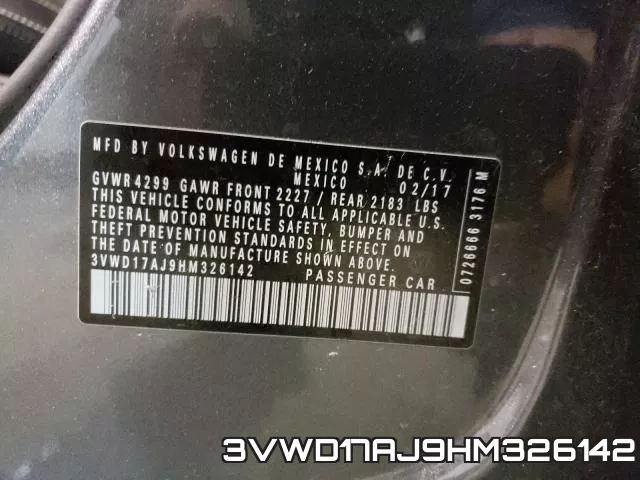 3VWD17AJ9HM326142 фото 2
