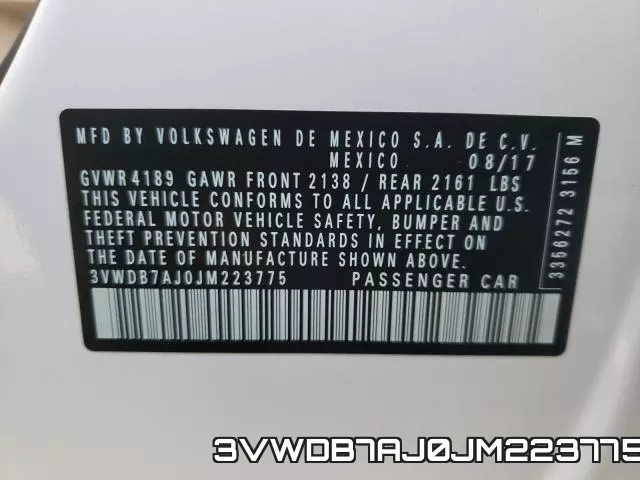 3VWDB7AJ0JM223775 фото 2