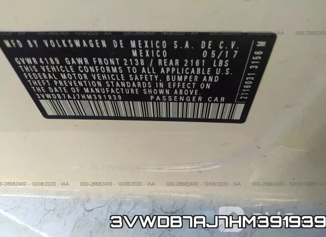 3VWDB7AJ7HM391939 фото 10
