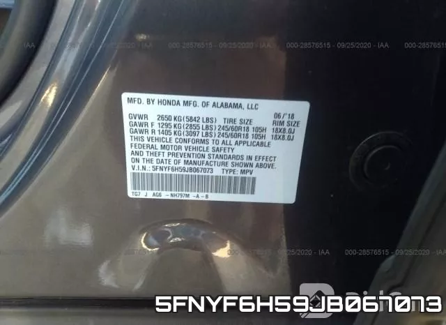 5FNYF6H59JB067073 фото 10