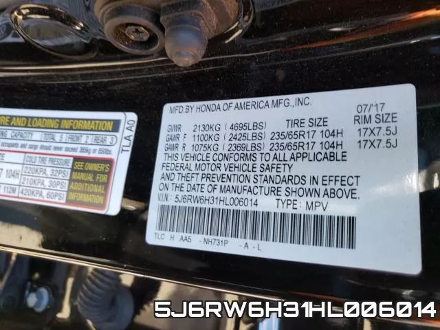 5J6RW6H31HL006014 фото 2