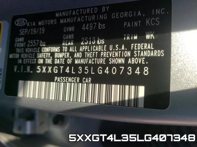 5XXGT4L35LG407348 фото 2