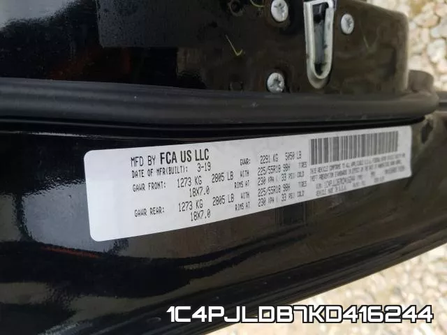 1C4PJLDB7KD416244 фото 2
