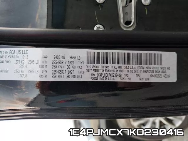 1C4PJMCX7KD230416 фото 2