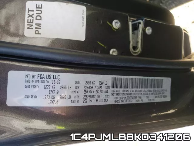 1C4PJMLB8KD341206 фото 2
