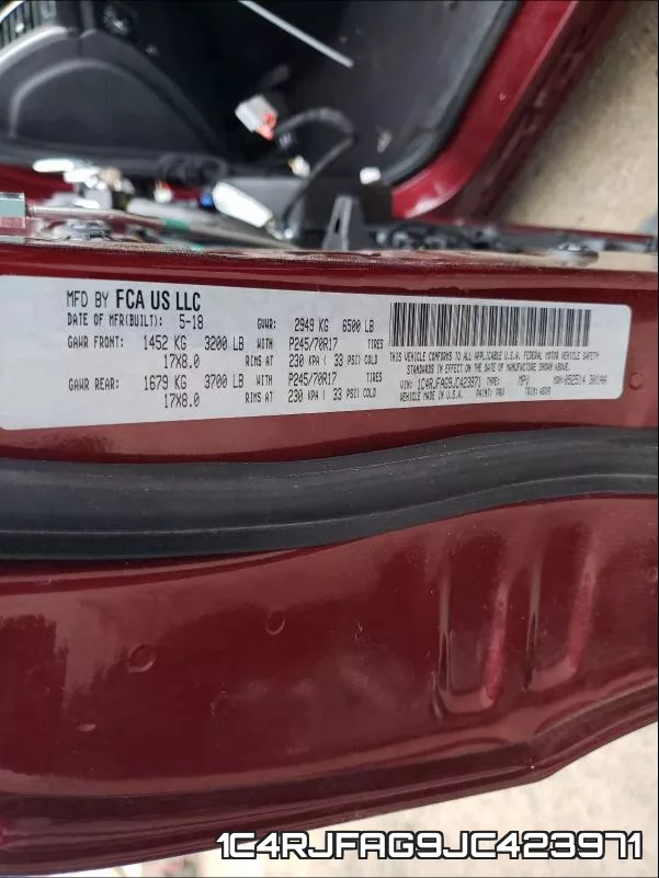 1C4RJFAG9JC423971 фото 2