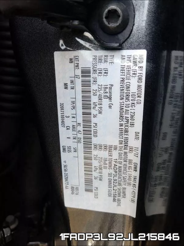 1FADP3L92JL215846 фото 2