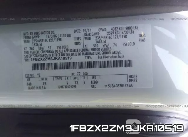 1FBZX2ZM3JKA10519 фото 10