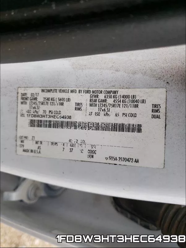 1FD8W3HT3HEC64938 фото 2