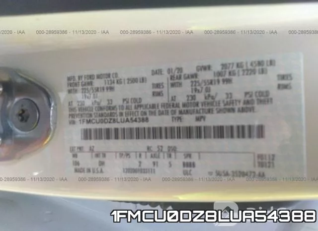 1FMCU0DZ8LUA54388 фото 9