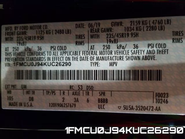 1FMCU0J94KUC26290 фото 2