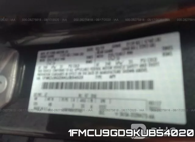 1FMCU9GD9KUB54020 фото 10