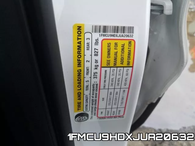 1FMCU9HDXJUA20632 фото 2
