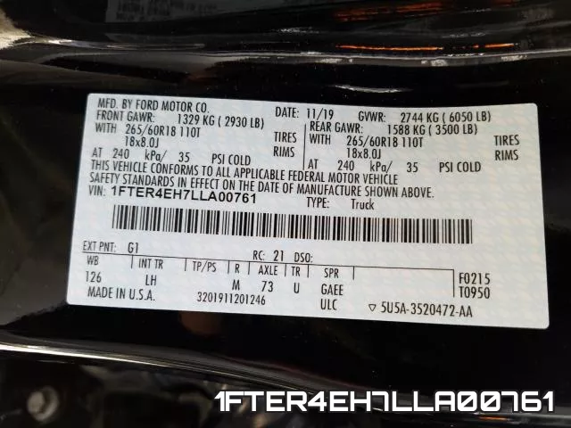 1FTER4EH7LLA00761 фото 2