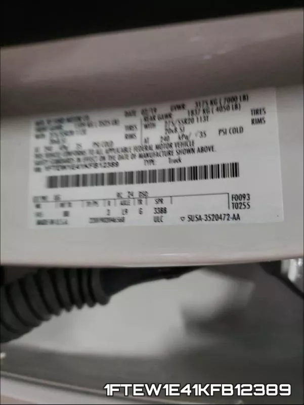 1FTEW1E41KFB12389 фото 2