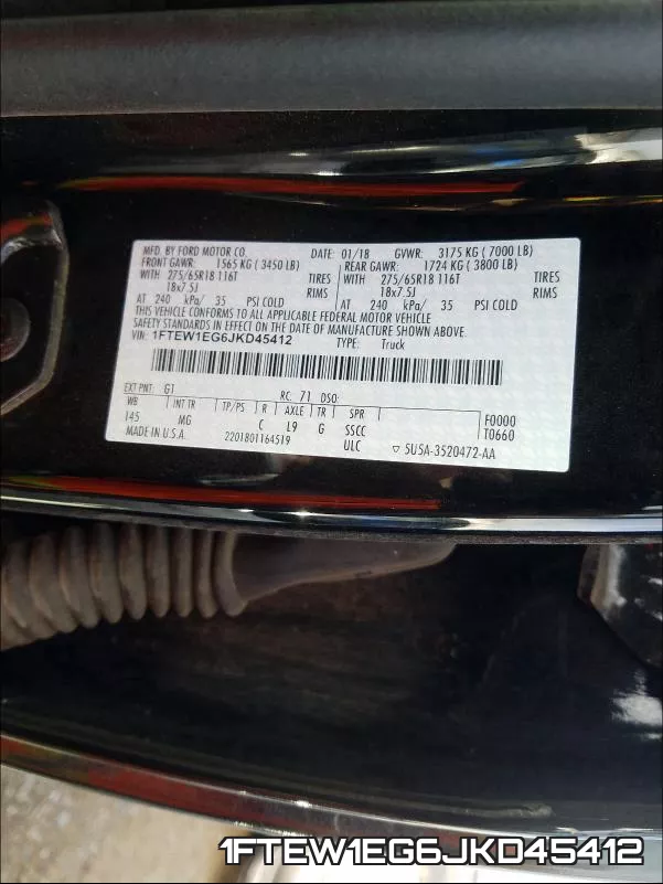 1FTEW1EG6JKD45412 фото 2