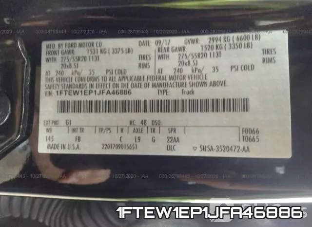 1FTEW1EP1JFA46886 фото 10