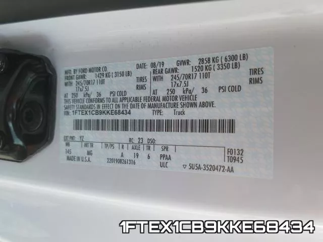 1FTEX1CB9KKE68434 фото 2