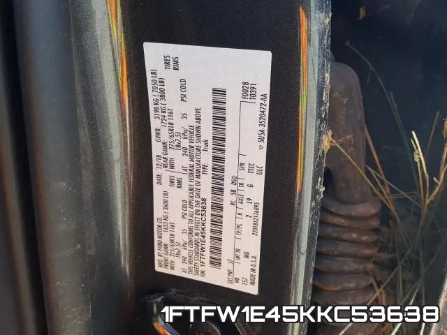 1FTFW1E45KKC53638 фото 2