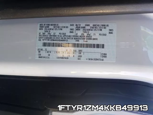 1FTYR1ZM4KKB49913 фото 2
