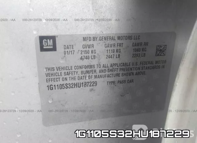 1G1105S32HU187229 фото 9