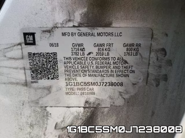 1G1BC5SM0J7238008 фото 2