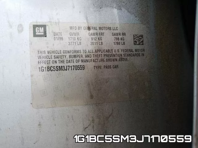 1G1BC5SM3J7170559 фото 2