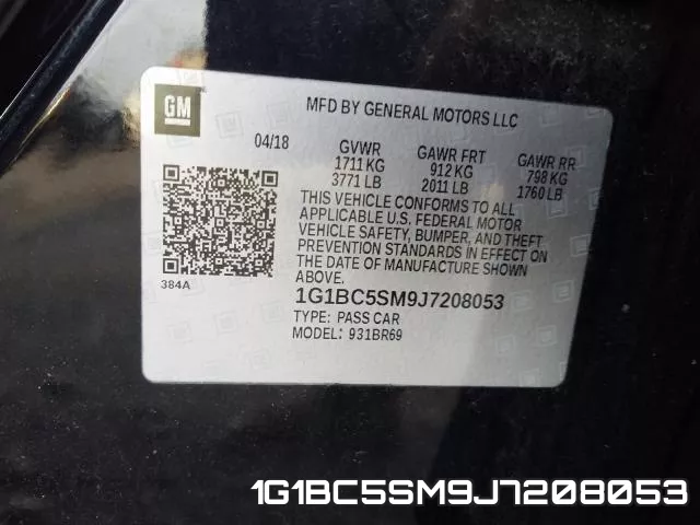 1G1BC5SM9J7208053 фото 2