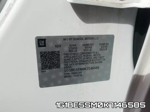 1G1BE5SM0K7146585 фото 2