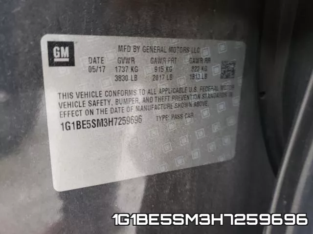 1G1BE5SM3H7259696 фото 2