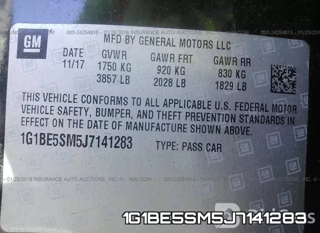 1G1BE5SM5J7141283 фото 10