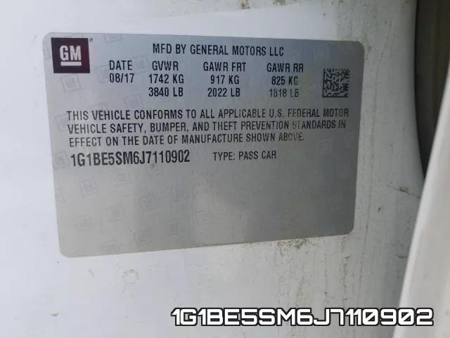 1G1BE5SM6J7110902 фото 2
