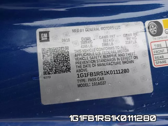 1G1FB1RS1K0111280 фото 2