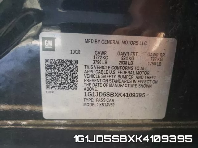 1G1JD5SBXK4109395 фото 2