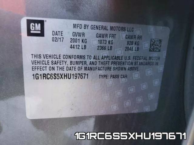 1G1RC6S5XHU197671 фото 2