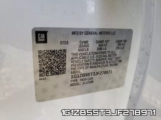 1G1ZB5ST3JF278971 фото 2
