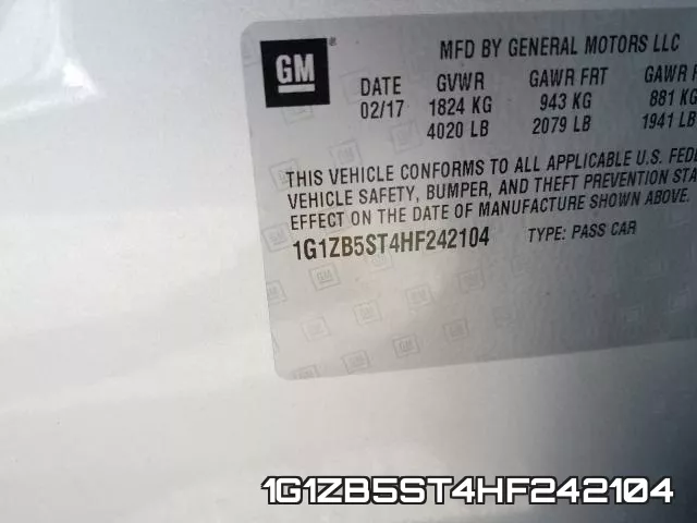 1G1ZB5ST4HF242104 фото 2