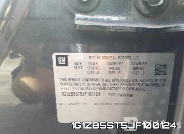 1G1ZB5ST5JF100124 фото 8