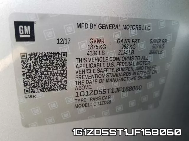 1G1ZD5ST1JF168060 фото 2
