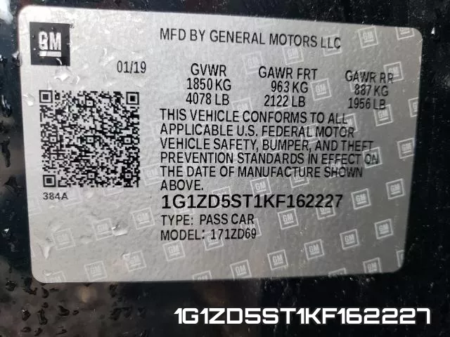 1G1ZD5ST1KF162227 фото 2