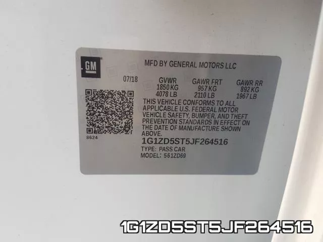 1G1ZD5ST5JF264516 фото 2
